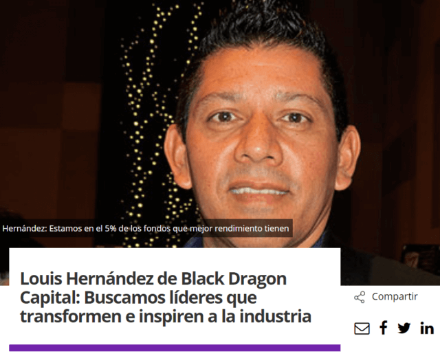 Louis Hernandez of Black Dragon Capital℠: This project is unique thanks to its partners and advisors