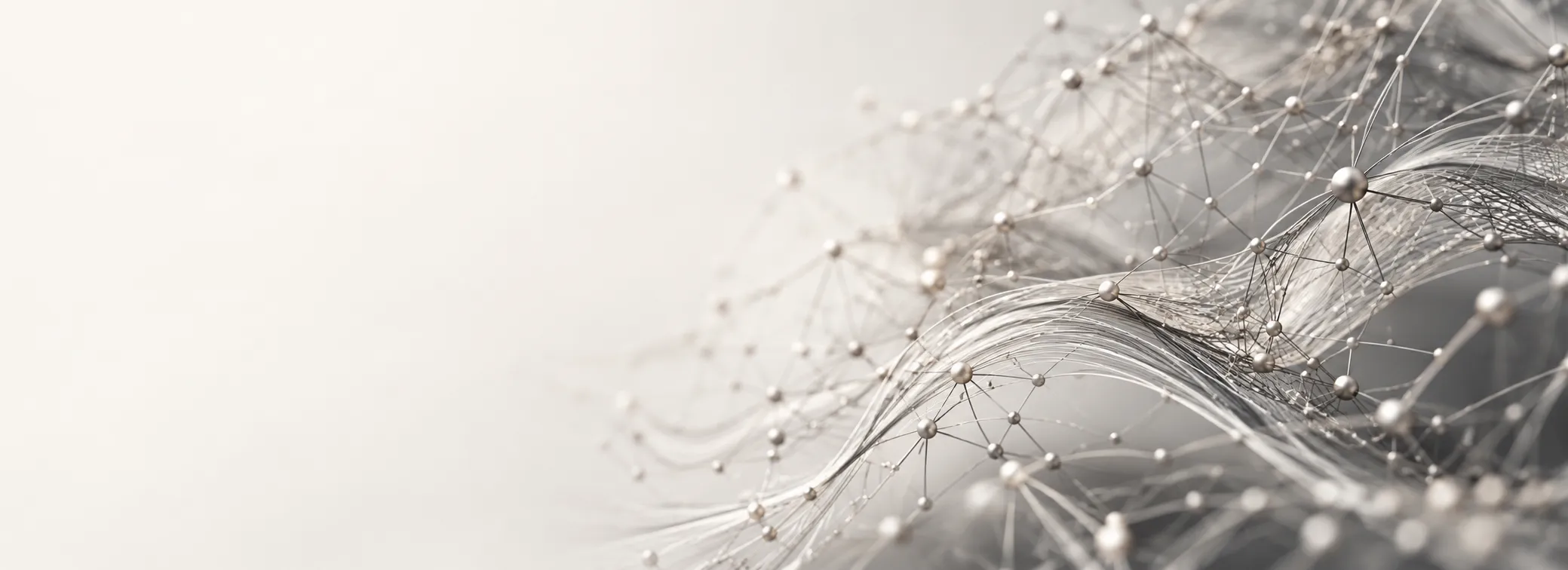 Sculptural silver knowledge network copy